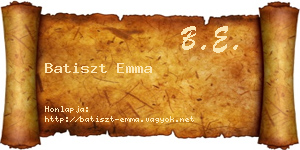 Batiszt Emma névjegykártya